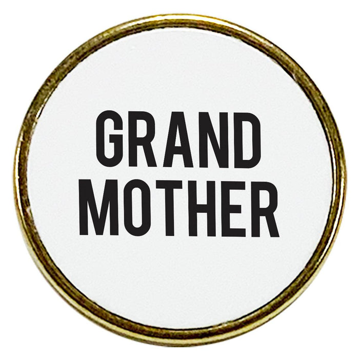 Wedding Enamel Lapel Pin, Wedding Party Button Pins-Set of 1-Andaz Press-Grandmother-