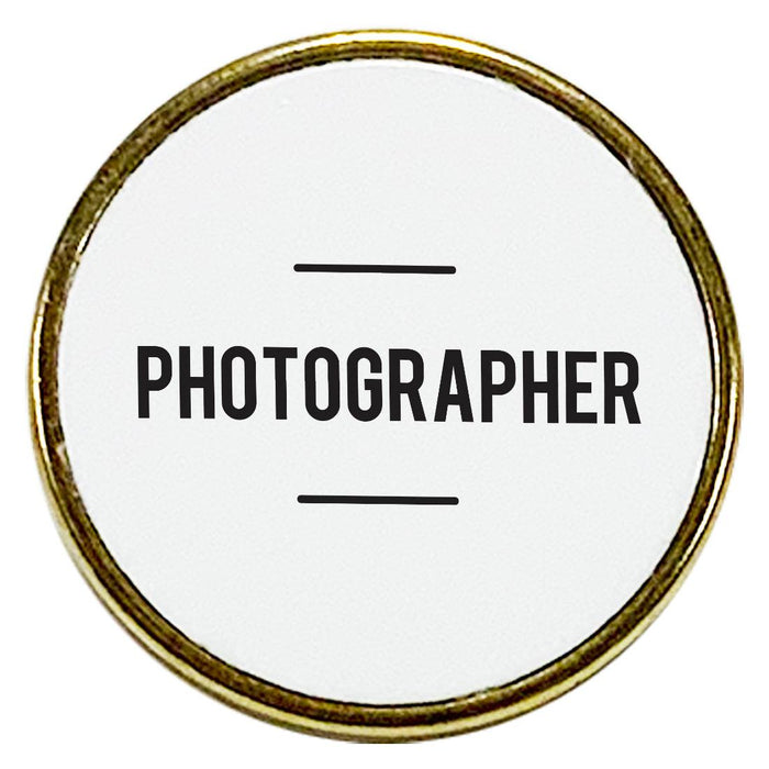 Wedding Enamel Lapel Pin, Wedding Party Button Pins-Set of 1-Andaz Press-Photographer-