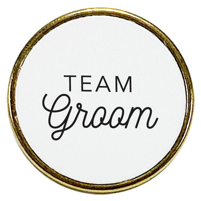 Wedding Enamel Lapel Pin, Wedding Party Button Pins-Set of 1-Andaz Press-Team Groom-