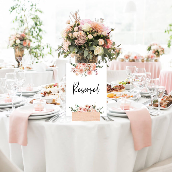Wedding Signs Bundle Set for Ceremony, Reception Decor Signage-Set of 30-Andaz Press-Coral Florals-