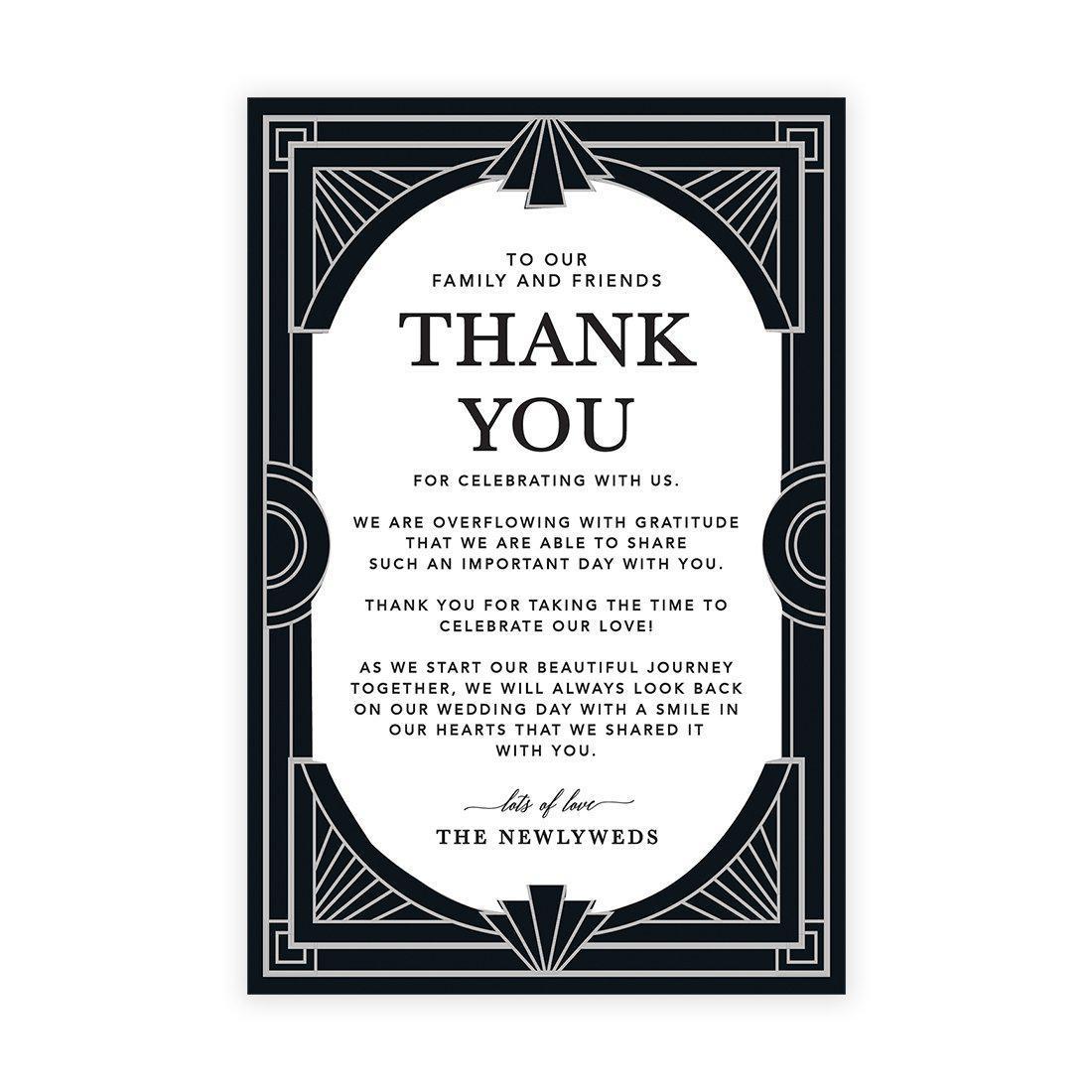 Wedding Thank You Place Setting Cards