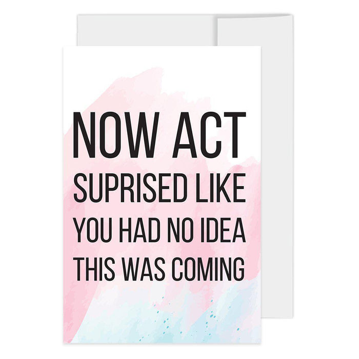 Will You Be My Bridesmaid Proposal Cards with Envelopes-Set of 16-Andaz Press-Act Surprised Like You Had No Idea-