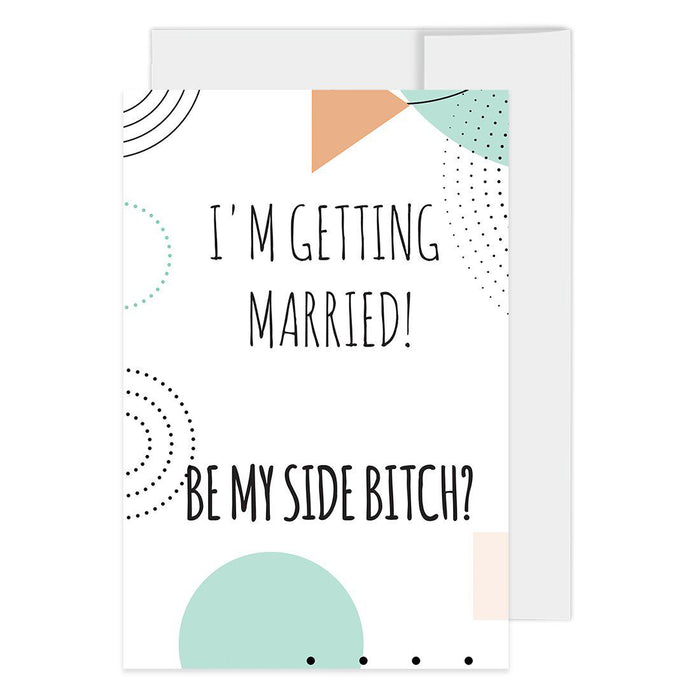 Will You Be My Bridesmaid Proposal Cards with Envelopes-Set of 16-Andaz Press-Be My Side Bitch-