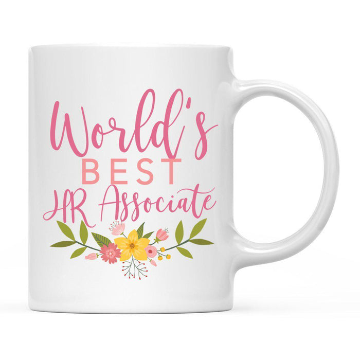 World's Best Profession, Pink Floral Design Ceramic Coffee Mug Collection 2-Set of 1-Andaz Press-HR Associate-