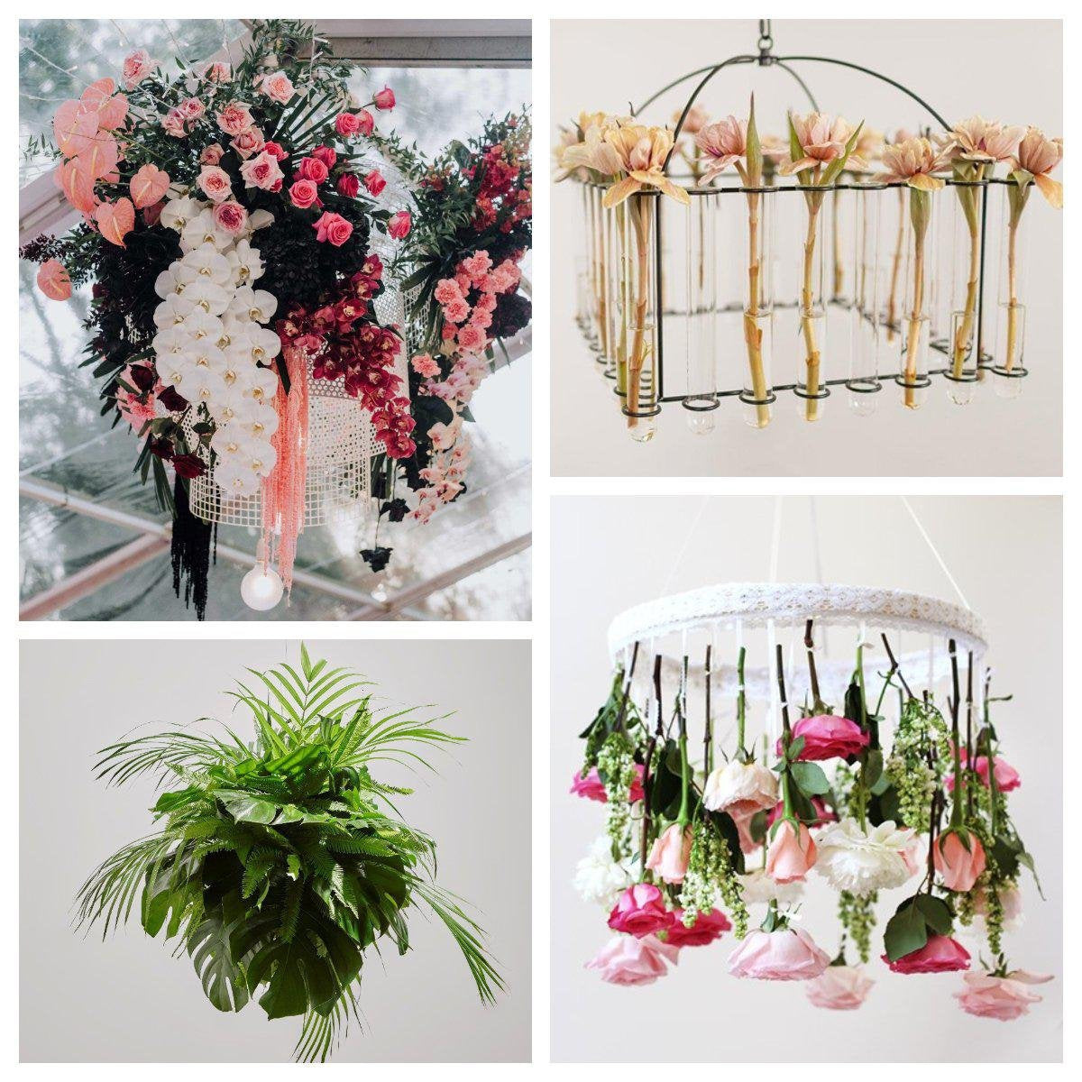 10 Spring & Summer Wedding Flower Chandelier Installation Ideas-Koyal Wholesale
