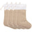17" Blank Linen Christmas Stocking with Tassel-Andaz Press-Set of 1-Ivory-