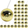 1970s Disco Ball Cup With Straw Bulk Pack-Andaz Press-Gold-Set of 32-