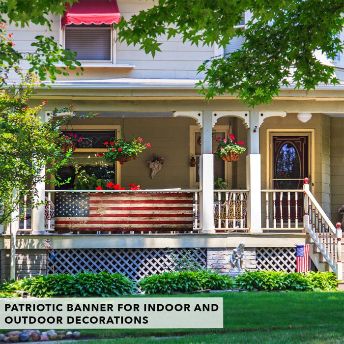 4th of July Decorations: Indoor & Outdoor Patriotic Banners, Set of 1-Set of 1-Andaz Press-American Flag-