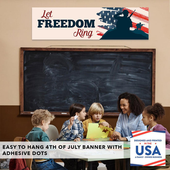 4th of July Decorations: Indoor & Outdoor Patriotic Banners, Set of 1-Set of 1-Andaz Press-American Flag-