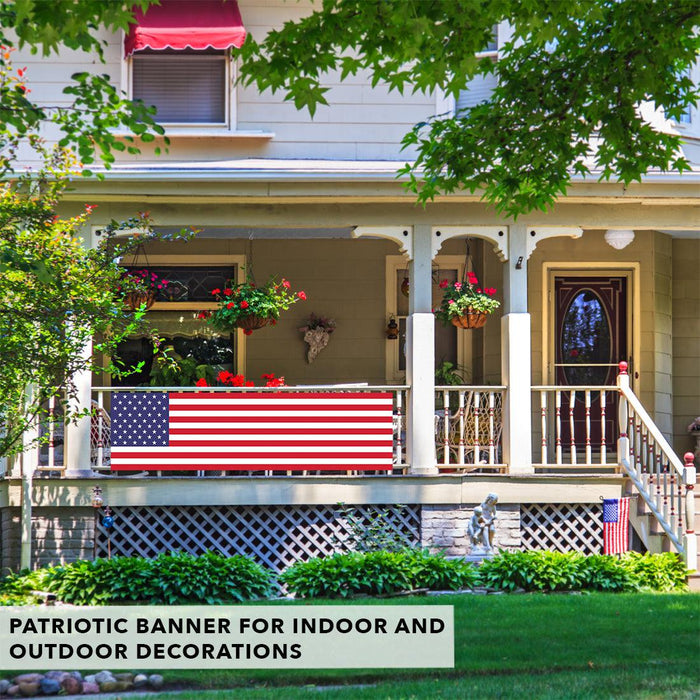 4th of July Decorations: Indoor & Outdoor Patriotic Banners, Set of 1-Set of 1-Andaz Press-American Flag-