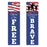 4th of July Decorations: Indoor & Outdoor Patriotic Banners, Set of 2-Set of 2-Andaz Press-Home of the Free Because of the Brave-