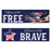4th of July Decorations: Indoor & Outdoor Patriotic Banners, Set of 2-Set of 2-Andaz Press-Home of the Free Because of the Brave-