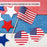 4th of July Patriotic Stickers: Party Favors, Memorial, Veterans Day, Set of 40-Set of 40-Andaz Press-American Flag-