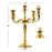 5-Arm Metal Candelabra Candle Holder Centerpiece-Set of 1-Koyal Wholesale-Gold-12"-