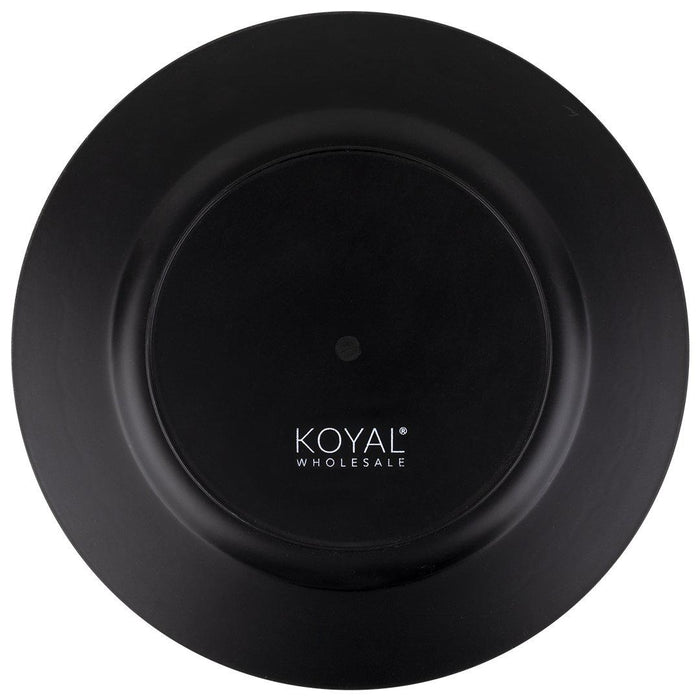 Acrylic Charger Plates Round Ribbed, Set of 4-Set of 4-Koyal Wholesale-Gold-