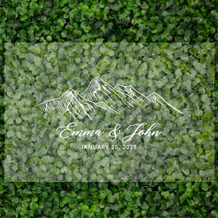 Acrylic Custom Woodland Wedding Signs, 16 x 24 Inches-Set of 1-Andaz Press-Misty Woodland Forest Trees-