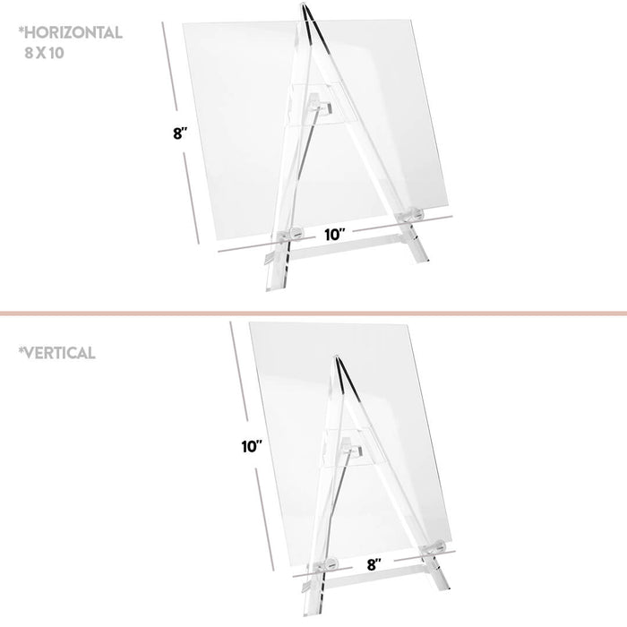 Acrylic Easel Tabletop Stands, Set of 4-Set of 4-Koyal Wholesale-Clear-