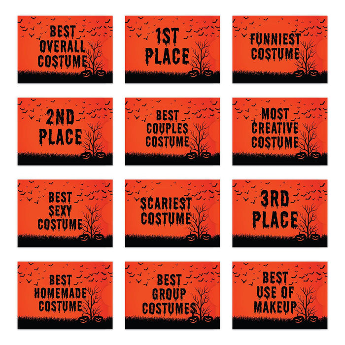 Adult Halloween Gift Card Holder Sleeves for Party Costume Contest, Set of 12-Set of 12-Andaz Press-Skull Design-