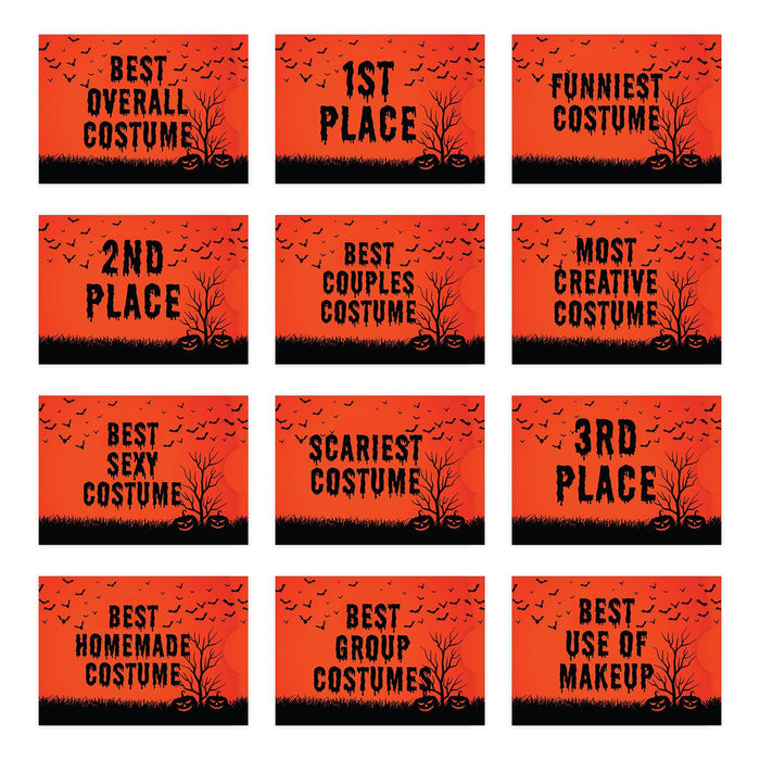 Adult Halloween Gift Card Holder Sleeves for Party Costume Contest, Set of 12-Set of 12-Andaz Press-Flying Bat Design-