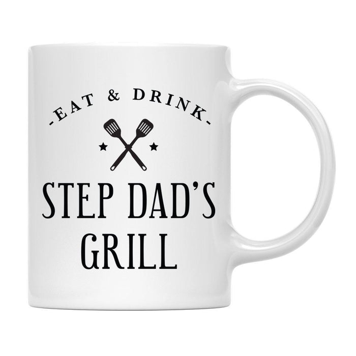 Andaz Press 11oz Eat And Drink Grill Coffee Mug-Set of 1-Andaz Press-Step Dad-