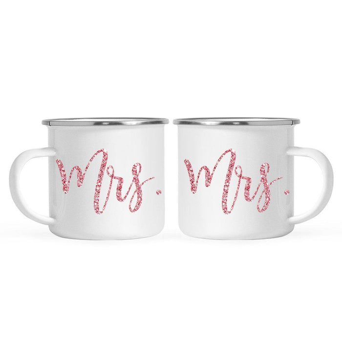 Andaz Press 11oz Faux Pink Glitter Wedding Campfire Coffee Mug-Set of 1-Andaz Press-Bride-