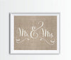 Andaz Press 8.5 x 11 Burlap Wedding Party Signs-Set of 1-Andaz Press-Mr. & Mrs.-