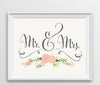 Andaz Press 8.5" x 11" Floral Roses Wedding Party Signs-Set of 1-Andaz Press-Mr. & Mrs.-