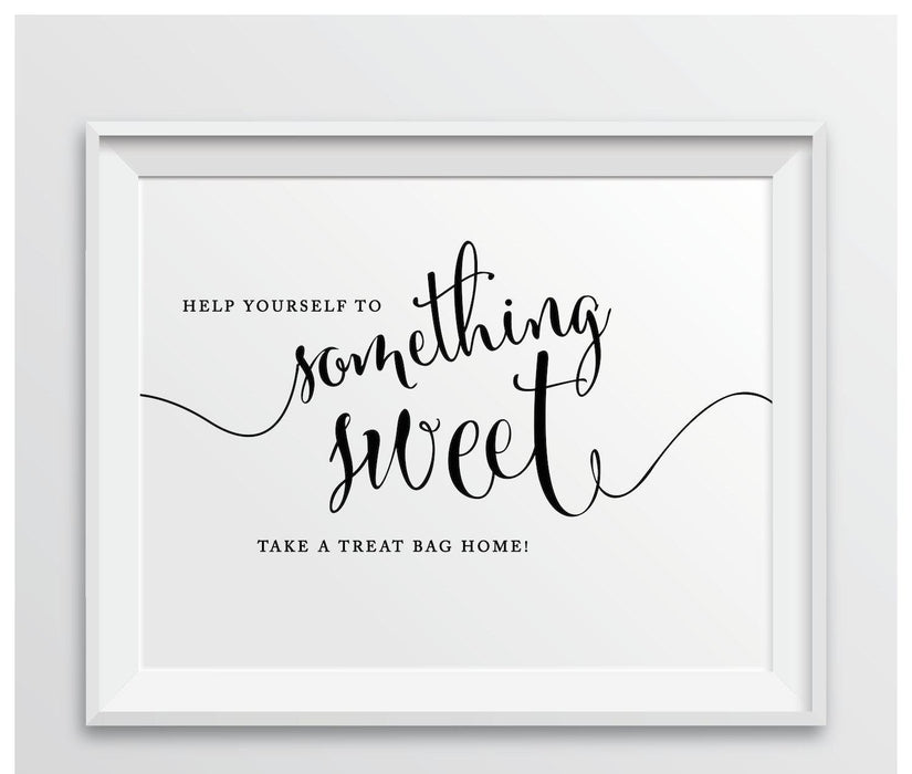 Andaz Press 8.5 x 11 Formal Black & White Wedding Favor Party Signs-Set of 1-Andaz Press-Baby It's Cold Outside - Hot Chocolate-