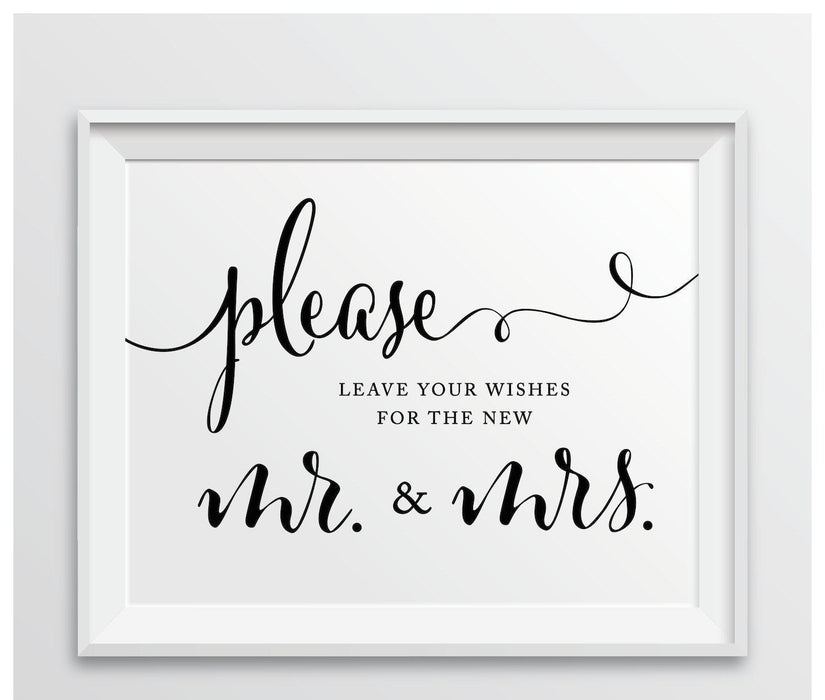 Andaz Press 8.5 x 11-Inch Formal Black & White Wedding Party Signs-Set of 1-Andaz Press-Mr. & Mrs.-