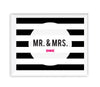 Andaz Press 8.5 x 11 Modern Black and White Stripes Wedding Party Signs-Set of 1-Andaz Press-Mr. & Mrs.-