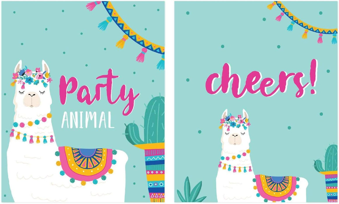 Andaz Press Llama and Cactus Baby Shower Party Wine Bottle Labels-Set of 8-Andaz Press-Apple Cider Bottle Label-