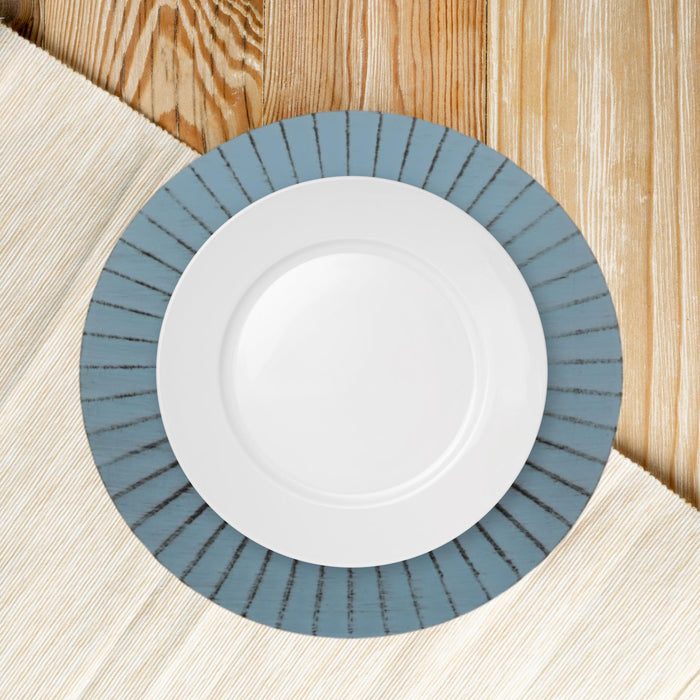 Antique Brushed Ribbed Charger Plates, BULK Set-Koyal Wholesale-Antique Grey-Set of 24-