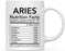 Astrological Zodiac Star Sign 11oz. Ceramic Coffee Mug Nutritional Facts-Set of 1-Andaz Press-Aries-