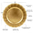 Beaded Scallop Charger Plates Bulk Pack-Koyal Wholesale-Gold-Set of 4-