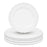 Beaded Scallop Charger Plates Bulk Pack-Koyal Wholesale-White-Set of 4-