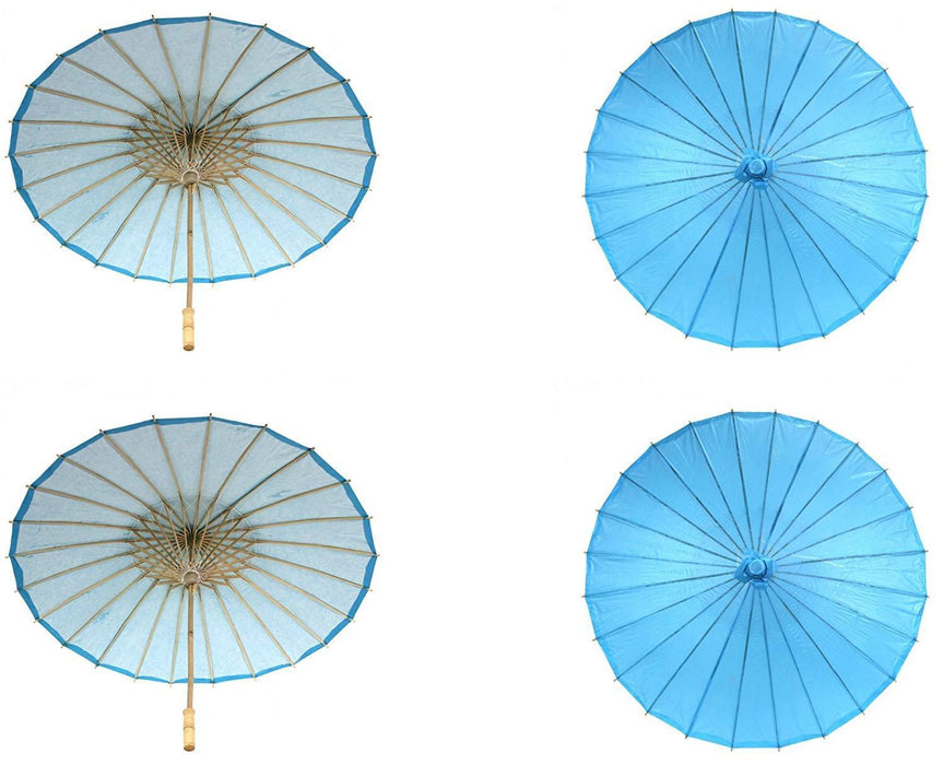 Bulk Pack Wedding Paper Parasols-Koyal Wholesale-Royal Purple-Set of 4-