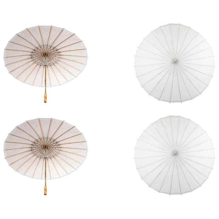 Bulk Pack Wedding Paper Parasols-Koyal Wholesale-Light Gray-Set of 4-