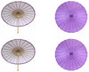 Bulk Pack Wedding Paper Parasols-Koyal Wholesale-Royal Purple-Set of 4-