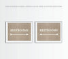 Burlap Wedding Party Directional Signs, Double-Sided Big Arrow-Set of 1-Andaz Press-Restrooms-