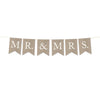 Burlap Wedding Pennant Party Banner-Set of 1-Andaz Press-Mr. & Mrs.-