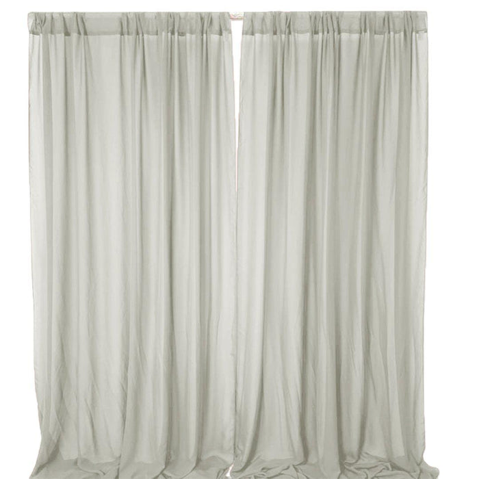 Chiffon Backdrop Wedding Curtains-Set of 1-Koyal Wholesale-Terracotta-