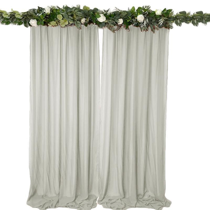 Chiffon Backdrop Wedding Curtains-Set of 1-Koyal Wholesale-Terracotta-