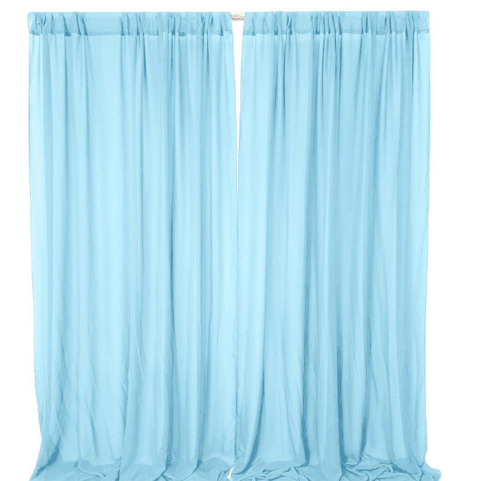 Chiffon Backdrop Wedding Curtains-Set of 1-Koyal Wholesale-Terracotta-