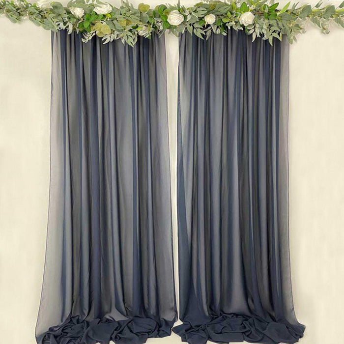 Chiffon Backdrop Wedding Curtains-Set of 1-Koyal Wholesale-Terracotta-