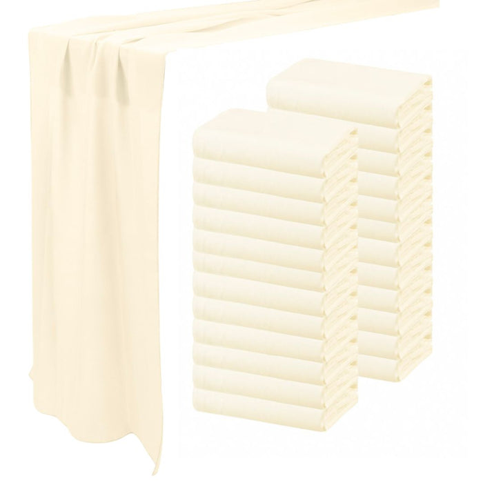 Chiffon Table Runners-Set of 1-Koyal Wholesale-Light Pink-Set of 1-