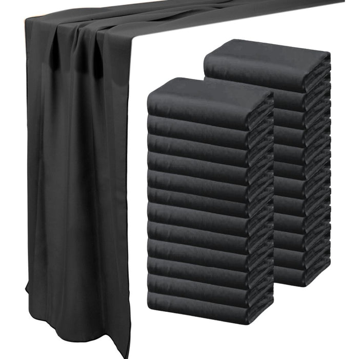 Chiffon Table Runners-Set of 1-Koyal Wholesale-Light Pink-Set of 1-