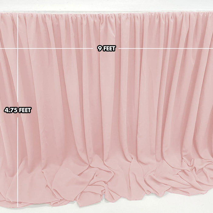 Chiffon Table Skirts, 9 ft.-Set of 1-Koyal Wholesale-White-9' L x 4' H-
