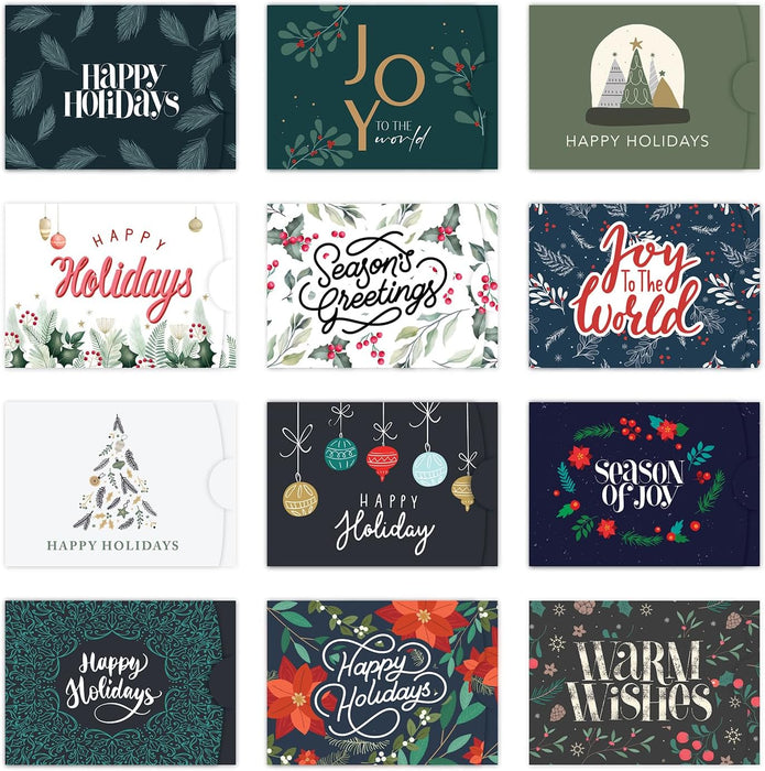 Christmas Gift Card Holder Assortment Stocking Stuffers-Set of 12-Andaz Press-White Elephant-