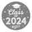 Class of 2024 Graduation Stickers for Party Favors, Set of 40-Set of 40-Andaz Press-Gray-