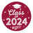 Class of 2024 Graduation Stickers for Party Favors, Set of 40-Set of 40-Andaz Press-Maroon-